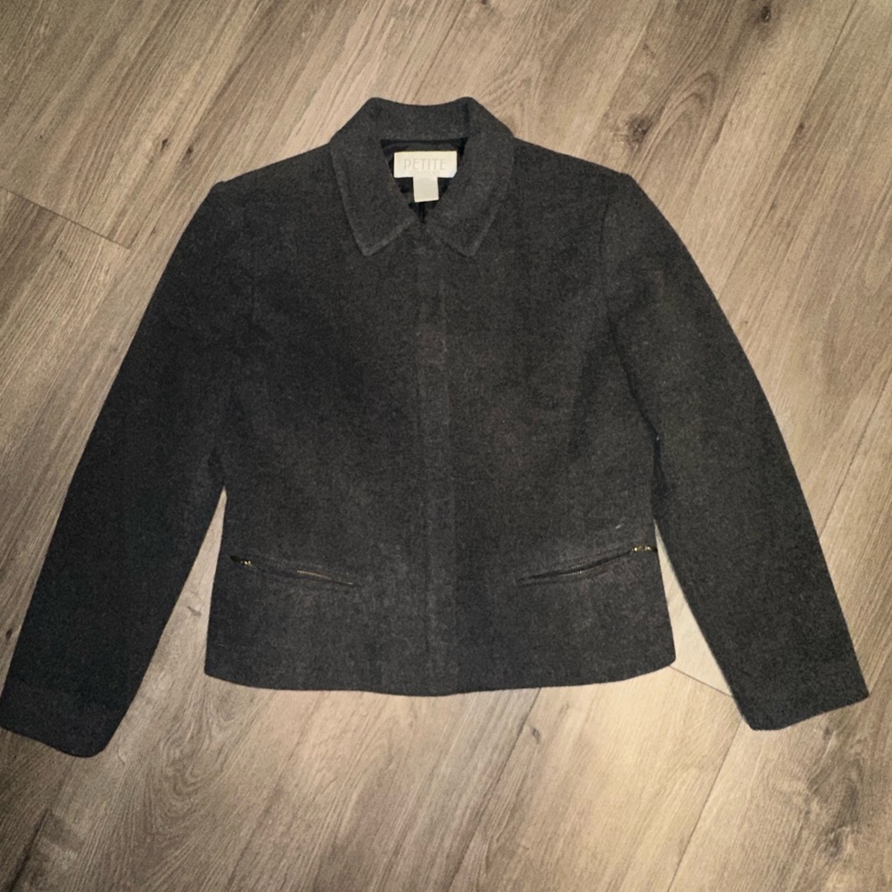 Petite Sophisticate Charcoal Blazer